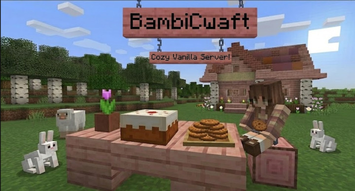 BambiCwaft cozy vanilla Minecraft server image